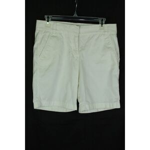 J. Crew Women's Shorts Size 4 Broken-In Chino White 100% Cotton 9" Inseam